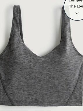 Hollister Gilly Hicks Active Recharge Tank Charcoal Heather Grey